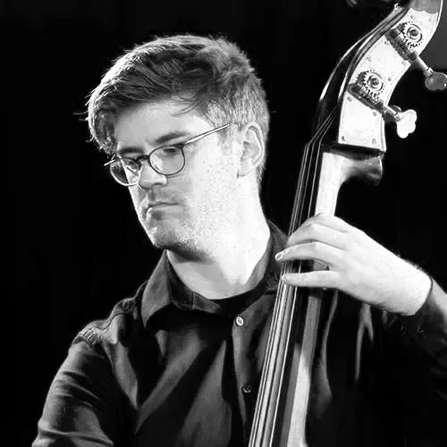 Joe Fee playing upright bass